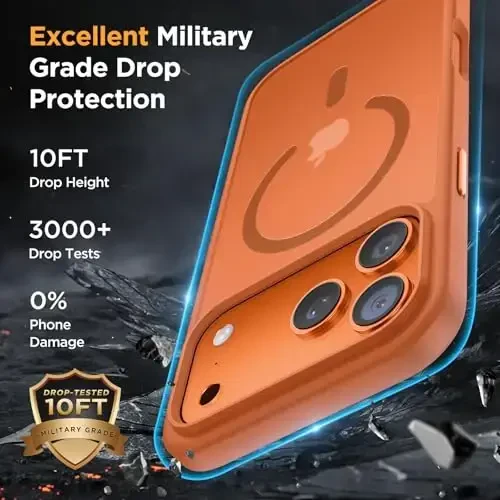 Miracase Magnetic for iPhone 17 Pro Max Case with Screen Protector [MagSafe bilan mos] Yupqa ingichka telefon qutisi Harbiy darajadagi himoyalangan 17 ProMax qopqog'i Bumper 6.9