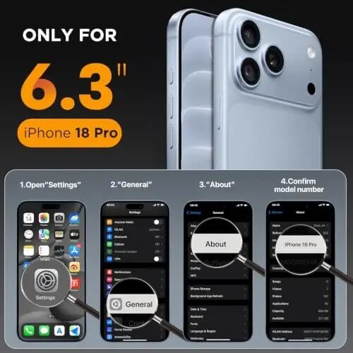 Miracase Magnetic for iPhone 18 Pro Case 6.3