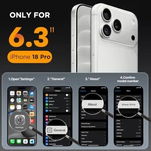 Miracase Magnetic for iPhone 18 Pro Case 6.3