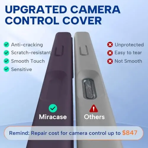 Miracase Magnetic for iPhone 18 Pro Case, Silicone, Dark Purple | Compatible with MagSafe, Soft Microfiber Lining,Shockproof Drop Protection Phone Case for 18 Pro - 4