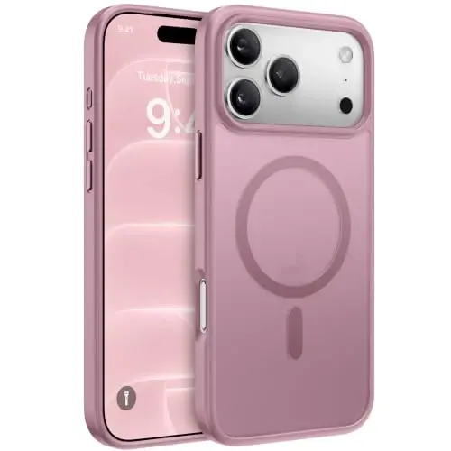 Miracase Magnetic for iPhone 18 Pro Case, Translucent Matte, Blackcurrant | Compatible with MagSafe, Military-Grade Protection, Anti-Fingerprint, Rugged Shockproof Protective, Slim Thin Phone Case - 1