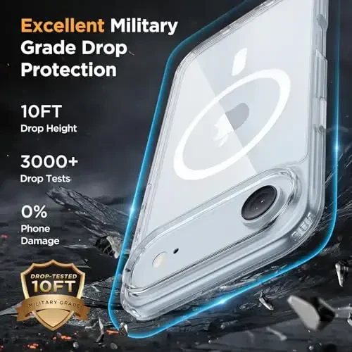 Miracase Magnetic for iPhone Air Case with Screen Protector(Compatible with MagSafe), Slim Thin Translucent Matte Military-Grade Protected Phone Cover for iPhone 17 Air 6.5