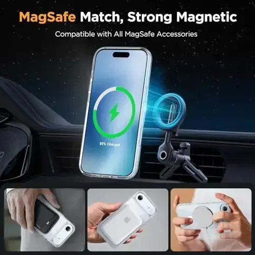 Miracase Magnetic for iPhone Air Case with Screen Protector(MagSafe bilan mos), iPhone 17 Air 6.5