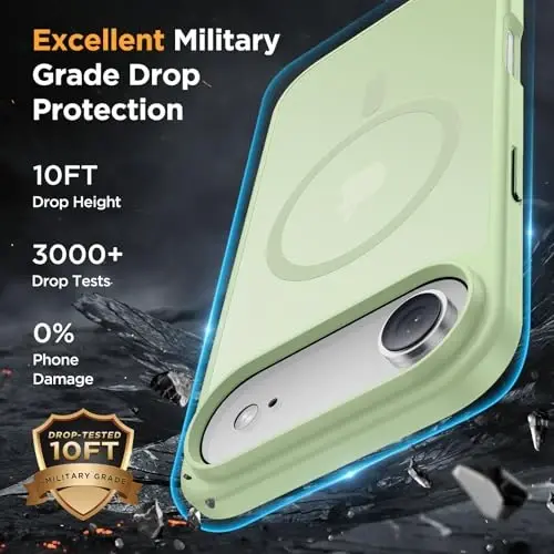 Miracase Magnetic for iPhone Air Case with Screen Protector(MagSafe bilan mos), iPhone 17 Air 6.5