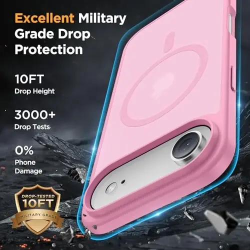 Miracase Magnetic for iPhone Air Case with Screen Protector(MagSafe bilan mos), iPhone 17 Air 6.5