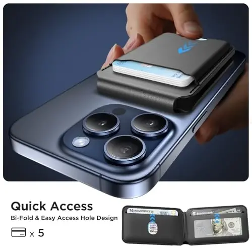 Miracase Magnetic uchun iPhone 17 Pro g‘ilof, MagSafe bilan mos keladi, o‘rnatilgan silikon kamera boshqaruv qopqog‘i, 17 Pro uchun 3.0 mm qalinlashtirilgan zarbaga chidamli tushishdan himoya qiluvchi telefon g‘ilofi, To‘q qora - 4