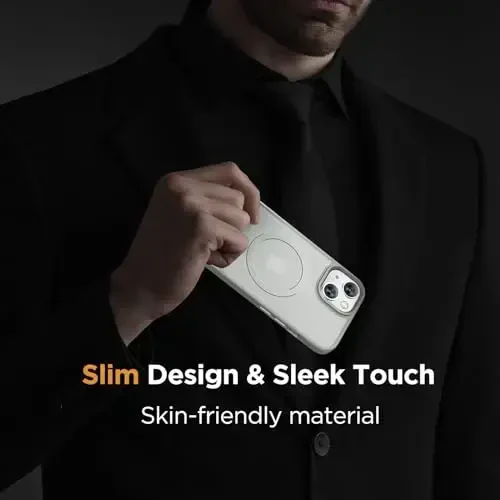 Miracase Magnetic for iPhone 14 Case 6.1 inch (Compatible with MagSafe)（with 2X Screen Protectors） Military-Grade Protection, Anti-Fingerprint Translucent Matte Phone Case Cover, Gray - 7