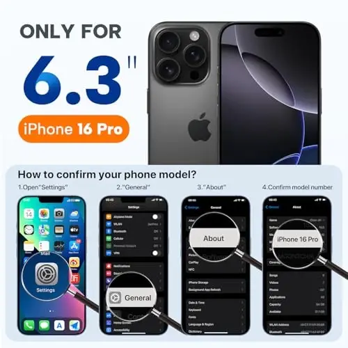 miracase Magnetic for iPhone 16 Pro Case, [Soft Anti-Scratch Microfiber Lining], Compatible with MagSafe, Liquid Silicone Case Shockproof Drop Protection Phone Case for 16 Pro,Wine Red - 2