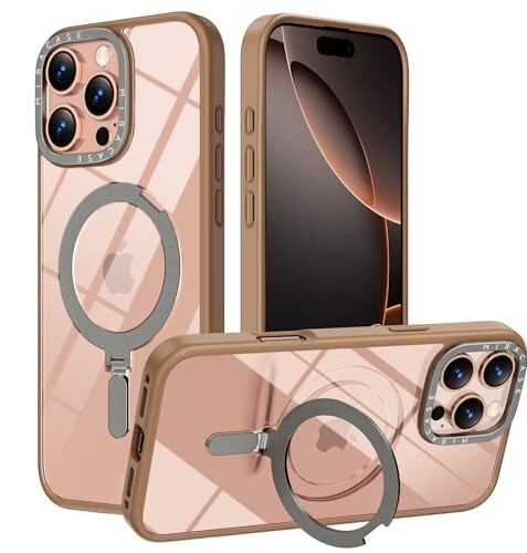 Miracase 2024 Magnetic for iPhone 16 Pro Max Case with Stand 6.9'' [Compatible with MagSafe] Shockproof Phone Case for iPhone 16 Pro Max with Flexible & Reliable Built-in Kickstand, Desert Brown - MODAZONE