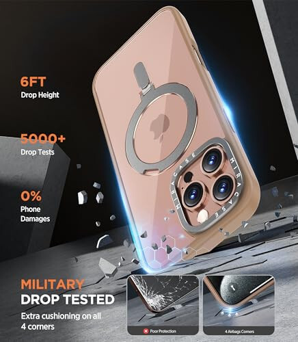 Miracase 2024 Magnetic for iPhone 16 Pro Max Case with Stand 6.9'' [Compatible with MagSafe] Shockproof Phone Case for iPhone 16 Pro Max with Flexible & Reliable Built-in Kickstand, Desert Brown - 7