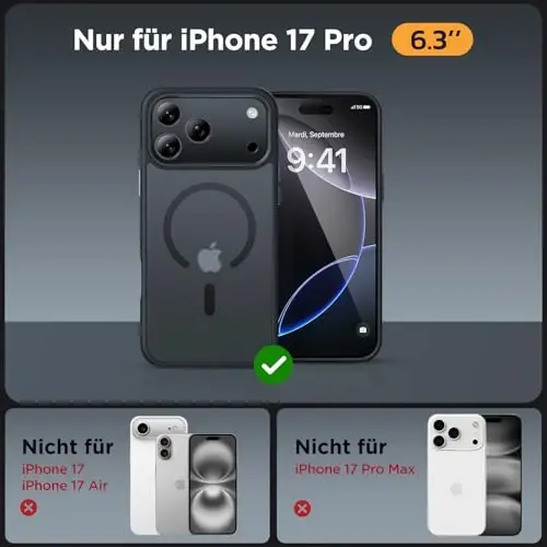 Miracase Magnetic for iPhone 17 Pro Case 6.3