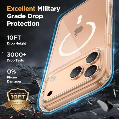 Miracase Magnetic for iPhone 17 Pro Max Case with Screen Protector [Compatible with MagSafe] Slim Thin Phone Case Military-Grade Protected for 17 ProMax Cover Bumper 6.9