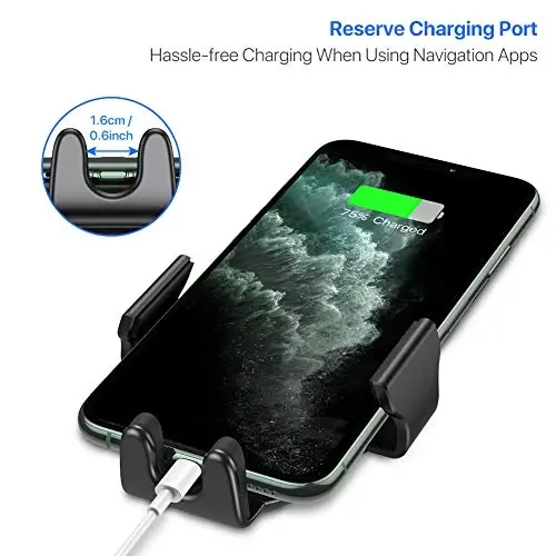 Miracase Phone Holders for Your Car with Metal Hook Clip, Air Vent Cell Phone Car Mount, Hands Free Universal Automobile Cradle Fit for iPhone Android and All Smartphones, Classic Black - 6