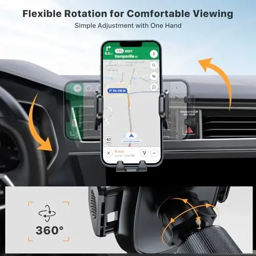 Miracase Phone Holders for Your Car with Metal Hook Clip, Air Vent Cell Phone Stand Car Mount, Hands Free Universal Automobile Cradle Fit for iPhone Android and All Smartphones, Blue - 4