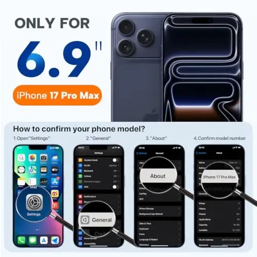 Miracase Silicone & Magnetic for iPhone 17 Pro Max Case, Cherry Red | Compatible with MagSafe, Camera Control Cover, Premium Silicone Cover Shockproof Drop Protection Phone Case for 17 Pro Max - 2