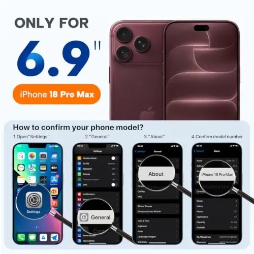Miracase Silicone & Magnetic for iPhone 18 Pro Max Case, Amber Orange | Compatible with MagSafe, Camera Control Cover, Premium Silicone Cover Shockproof Drop Protection Phone Case for 18 Pro Max - 6