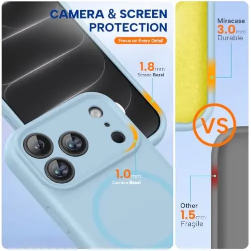 Miracase Silicone & Magnetic for iPhone 18 Pro Max Case, Clove Purple | Compatible with MagSafe, Camera Control Cover, Premium Silicone Cover Shockproof Drop Protection Phone Case for 18 Pro Max - 3