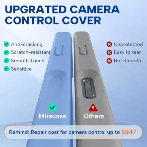 Miracase Silicone & Magnetic for iPhone 18 Pro Max Case, Glacier | Compatible with MagSafe, Camera Control Cover, Premium Silicone Cover Shockproof Drop Protection Phone Case for 18 Pro Max - Miracase (1)