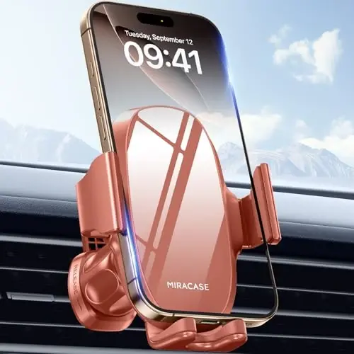 Miracase Upgraded-2nd Generation Universal Phone Holders for Your Car, Hands Free Air Vent Car Phone Holder Mount Compatible with iPhone 16/15/14/13/12/11 Series and All Phones - 1