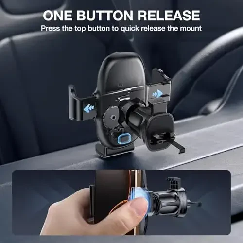Miracase Upgraded-2nd Generation Universal Phone Holders for Your Car, Hands Free Air Vent Car Phone Holder Mount Compatible with iPhone 16/15/14/13/12/11 Series and All Phones - 7