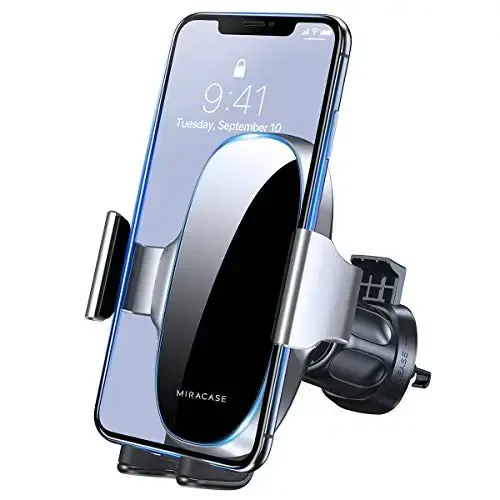 Miracase Upgraded-2nd Generation Universal Phone Holders for Your Car, Hands Free Air Vent Car Phone Holder Mount Compatible with iPhone 16/15/14/13/12/11 Series and All Phones - MIRACASE