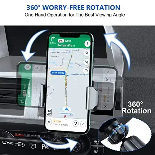 Miracase Upgraded-2nd Generation Universal Phone Holders for Your Car, Hands Free Air Vent Car Phone Holder Mount Compatible with iPhone 16/15/14/13/12/11 Series and All Phones - 4