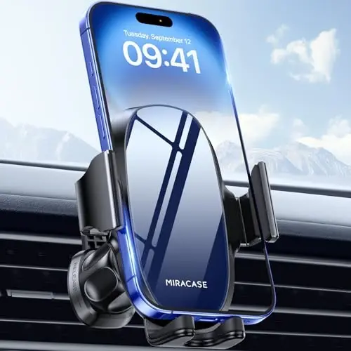 Miracase Upgraded-2nd Generation Universal Phone Holders for Your Car, Hands Free Air Vent Car Phone Holder Mount Compatible with iPhone 16/15/14/13/12/11 Series and All Phones 