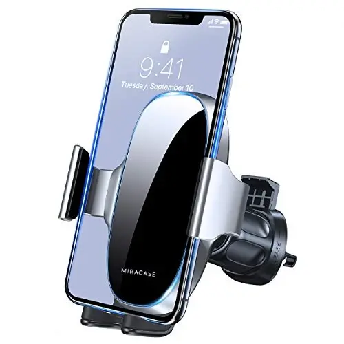 Miracase yangilangan-2-avlod Universal Telefon ushlagichlari sizning mashinangiz uchun, Qo'lsiz havo chiqarish joyi Telefon ushlagichi iPhone 16/15/14/13/12/11 seriyasi va barcha telefonlar bilan mos keladi 