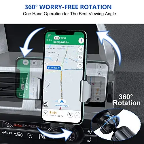 Miracase Upgraded-2nd Generation Universal Phone Holders for Your Car, Hands Free Air Vent Car Phone Holder Mount Compatible with iPhone 16/15/14/13/12/11 Series and All Phones - 4