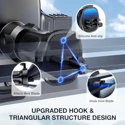 Miracase Upgraded-2nd Generation Universal Phone Holders for Your Car, Hands Free Air Vent Car Phone Holder Mount Compatible with iPhone 16/15/14/13/12/11 Series and All Phones - 3