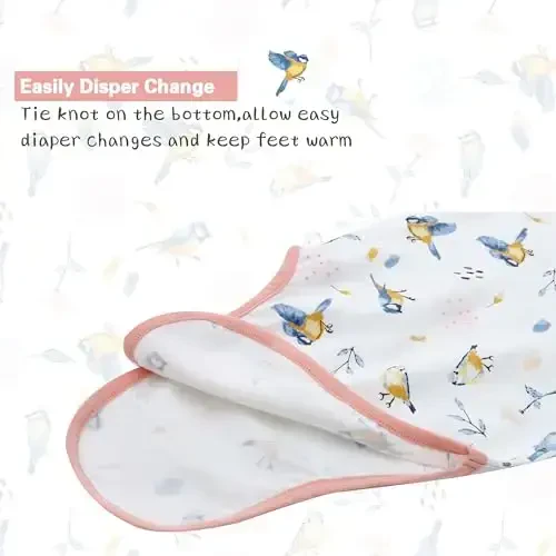 Miracle Baby Newborn Knotted Gown with Hat Set, 3 Pack Newborn Nightgowns, Baby Sleeper Gowns with Mitten Cuffs for Boys Girls 0-6 Months - 5