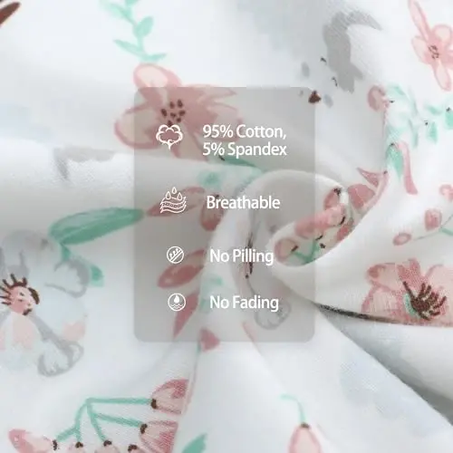 Miracle Baby Newborn Tug'ilgan Tugunli Ko'ylak Shapka To'plami, 3 Paketli Yangi Tug'ilgan Kecha Ko'ylaklari, O'g'il Bolalar Qizlar uchun Qo'lqopli Qo'l Koftali Bolalar Uyqu Ko'ylaklari 6-12 Oy - 6