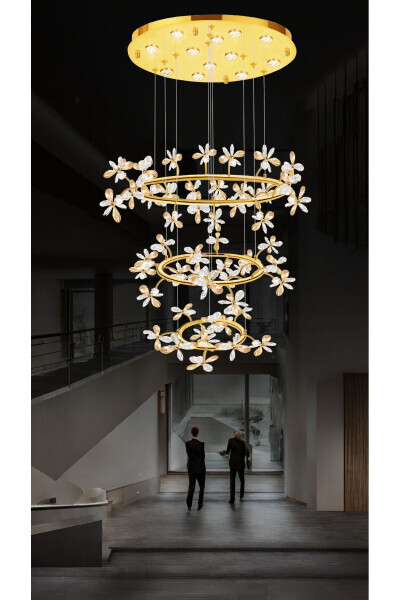 Mirante 3 ta'riqli Osilib Turadigan Chandelier Mehmonxona Lobi Chandelier Zina Chandelier Villa Chandelier - RONİSU AYDINLATMA