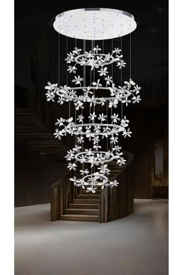 Mirante 5-Light Pendant Chandelier Lobby Hotel Chandelier Villa Loft Home Chandelier - 1