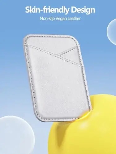 Miroddi для MagSafe кошелек, самый мощный магнитный держатель для карт для iPhone 17/16/15/14/13/12 серии, ультратонкий кожаный магнитный кошелек для телефона с 2 слотами для карт, RFID-блокировка, больше не выпадает, серый - 4