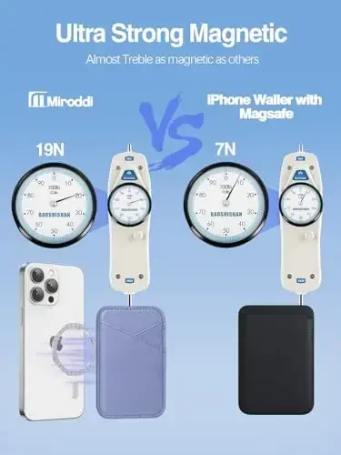 Miroddi для MagSafe кошелек, самый мощный магнитный держатель карт для iPhone 17/16/15/14/13/12 серии, ультратонкий кожаный магнитный кошелек для телефона с 2 слотами для карт, RFID блокировка, больше не выпадает, лаванда - 2