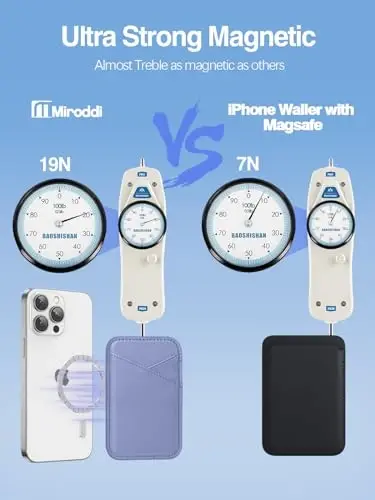 Miroddi для MagSafe кошелек, самый мощный магнитный держатель карт для iPhone 17/16/15/14/13/12 серии, ультратонкий кожаный магнитный кошелек для телефона с 2 слотами для карт, RFID блокировка, больше не выпадает, лаванда - 2