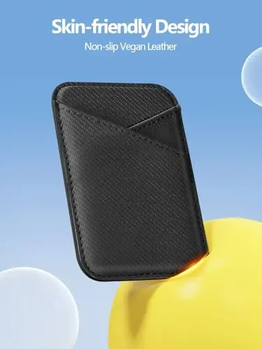 Miroddi for MagSafe Wallet, Strongest Magnetic Card Holder for iPhone 17/16/15/14/13/12 Series, Ultra-Thin Leather Magnetic Phone Wallet with 2 Card Slots, RFID Blocking, Carbon Fiber Black - 6