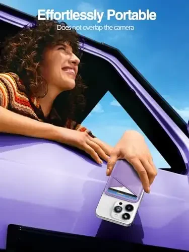 Miroddi для MagSafe Wallet, самый прочный магнитный держатель для карт для iPhone 17/16/15/14/13/12 Series, ультратонкий кожаный магнитный кошелек для телефона с 2 отделениями для карт, RFID-блокировка, больше не падает, фиолетовый - 7