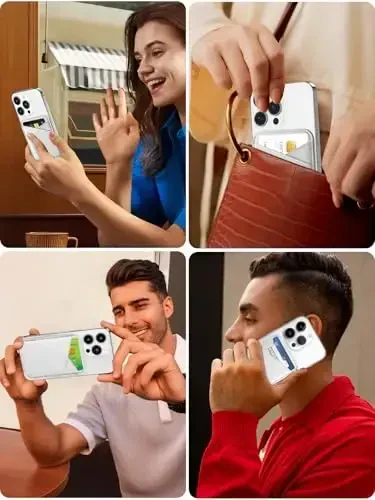 Miroddi for MagSafe Wallet, iPhone 16/15/14/13/12 Series uchun charm magnit kart ushlagichi, 0.12