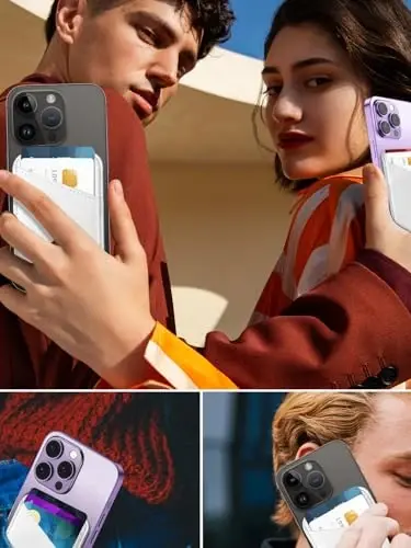 Miroddi for MagSafe Wallet, iPhone 16/15/14/13/12 Series uchun charm magnit kart ushlagichi, 0.12