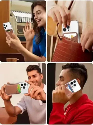 Miroddi for MagSafe Wallet, iPhone 16/15/14/13/12 seriyasi uchun teri magnit kart ushlagichi, 0,12