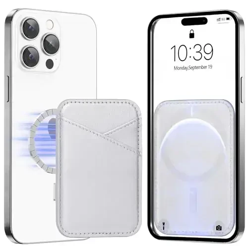 Miroddi for MagSafe Wallet, iPhone 17/16/15/14/13/12 seriyalari uchun eng kuchli magnit kart ushlagichi, 2 ta kart slotli ultra yupqa charm magnit telefon hamyoni, RFID blokirovkasi, endi tushib qolmaydi, kulrang 