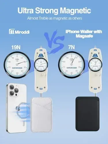 Miroddi for MagSafe Wallet, iPhone 17/16/15/14/13/12 seriyalari uchun eng kuchli magnit kart ushlagichi, 2 ta kart slotli ultra yupqa charm magnit telefon hamyoni, RFID blokirovkasi, endi tushib qolmaydi, kulrang - 2