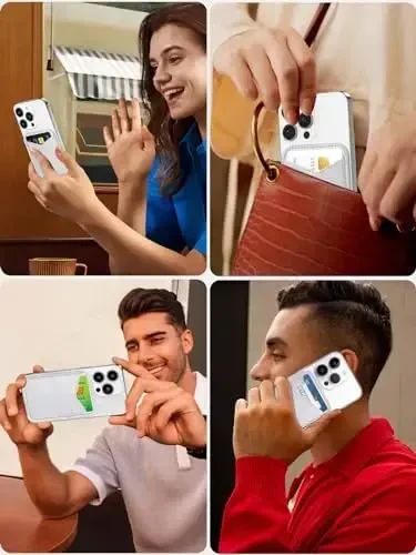 Miroddi for MagSafe Wallet, iPhone 17/16/15/14/13/12 seriyalari uchun eng kuchli magnit kart ushlagichi, 2 ta kart slotli ultra yupqa charm magnit telefon hamyoni, RFID blokirovkasi, endi tushib qolmaydi, kulrang - 7