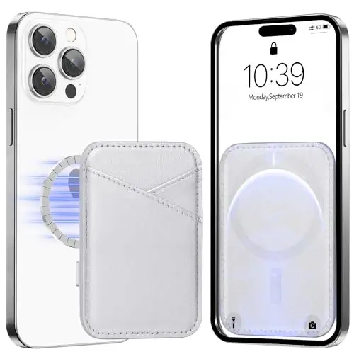Miroddi for MagSafe Wallet, iPhone 17/16/15/14/13/12 seriyalari uchun eng kuchli magnit kart ushlagichi, 2 ta kart slotli ultra yupqa charm magnit telefon hamyoni, RFID blokirovkasi, endi tushib qolmaydi, kulrang - MIRODDI