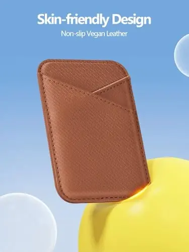 Miroddi for MagSafe Wallet, Leather Magnetic Card Holder for iPhone 16/15/14/13/12 Series, 0.12