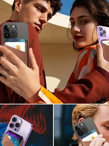 Miroddi for MagSafe Wallet, Leather Magnetic Card Holder for iPhone 16/15/14/13/12 Series, 0.12