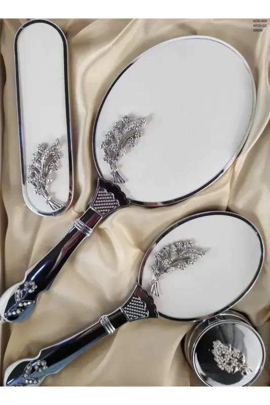 Mirror Comb Set 400-2-CREAM - 1