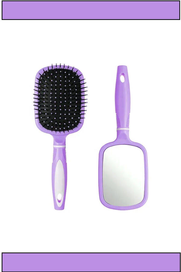 Mirror Hair Detangling Comb Brush Comb Brush Mirrored Brush Mirrored Comb - 1